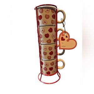 Valentine's Heart Stackable Expresso Mugs